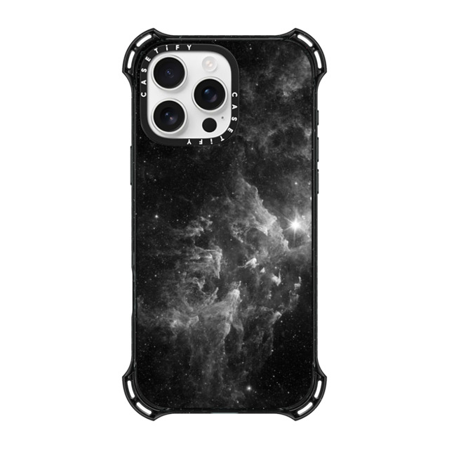 Organic Saturation x CASETiFY iPhone 16 Pro Max ケース ブラック バウンスケース Black Space Marble