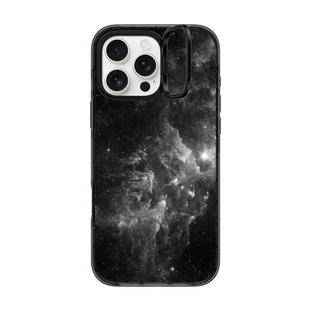 Organic Saturation x CASETiFY iPhone 16 Pro Max ケース ブラック インパクトリングスタンドケース MagSafe対応 Black Space Marble