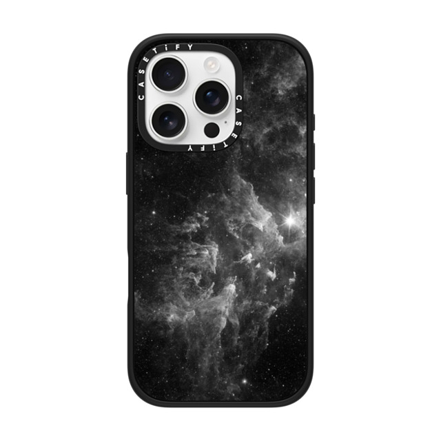 Organic Saturation x CASETiFY iPhone 16 Pro ケース マットブラック インパクトケース MagSafe対応 Black Space Marble