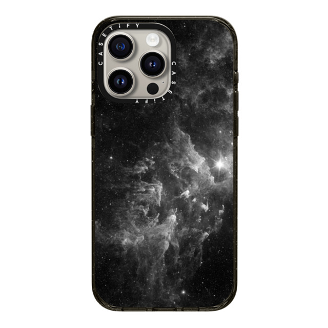 Organic Saturation x CASETiFY iPhone 15 Pro Max ケース ブラック インパクトケース Black Space Marble