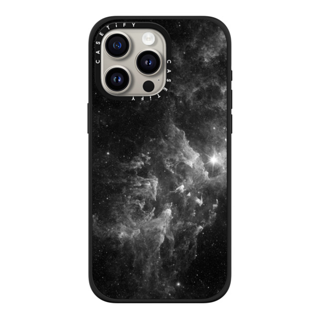 Organic Saturation x CASETiFY iPhone 15 Pro Max ケース マットブラック インパクトケース MagSafe対応 Black Space Marble