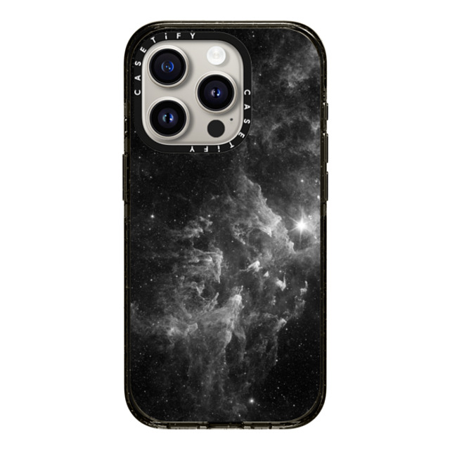 Organic Saturation x CASETiFY iPhone 15 Pro ケース ブラック インパクトケース Black Space Marble