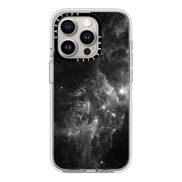 Organic Saturation x CASETiFY iPhone 15 Pro ケース クリア クリア ケース MagSafe対応 Black Space Marble