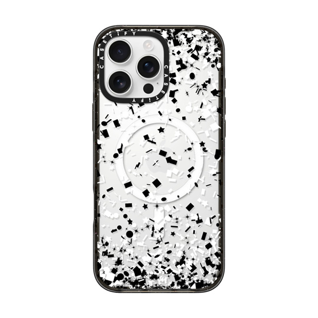 Organic Saturation x CASETiFY iPhone 16 Pro Max Case Black Impact Case MagSafe Compatible Black and White Confetti Party Explosion Back to School Organic Saturation x CASETiFY iPhone 16 Pro Max Case Black Impact Case MagSafe Compatible Black and White Confetti Party Explosion Back to School