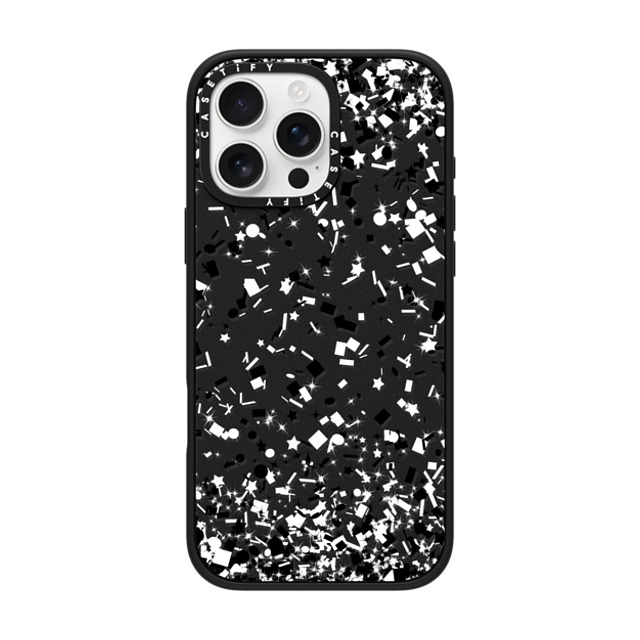 Organic Saturation x CASETiFY iPhone 16 Pro Max Case Matte Black Impact Case MagSafe Compatible Black and White Confetti Party Explosion Back to School Organic Saturation x CASETiFY iPhone 16 Pro Max Case Matte Black Impact Case MagSafe Compatible Black and White Confetti Party Explosion Back to School