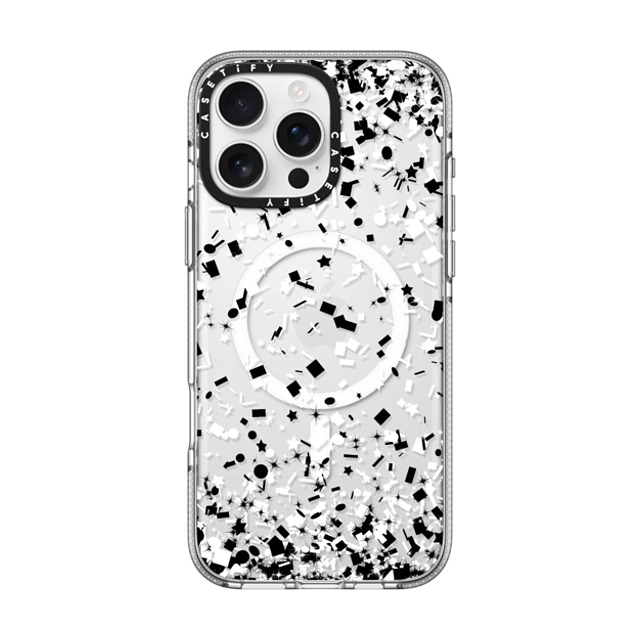 Organic Saturation x CASETiFY iPhone 16 Pro Max ケース クリア クリア ケース MagSafe対応 Black and White Confetti Party Explosion Back to School Organic Saturation x CASETiFY iPhone 16 Pro Max ケース クリア クリア ケース MagSafe対応 Black and White Confetti Party Explosion Back to School