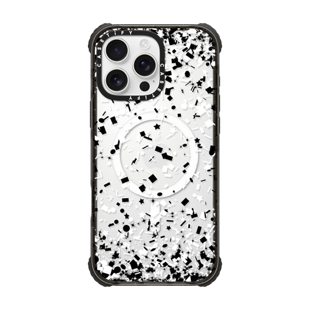 Organic Saturation x CASETiFY iPhone 16 Pro Max ケース ブラック ウルトラ インパクトケース MagSafe 対応 Black and White Confetti Party Explosion Father's Day Organic Saturation x CASETiFY iPhone 16 Pro Max ケース ブラック ウルトラ インパクトケース MagSafe 対応 Black and White Confetti Party Explosion Father's Day