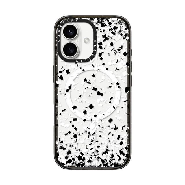 Organic Saturation x CASETiFY iPhone 16 Case Black Impact Case MagSafe Compatible Black and White Confetti Party Explosion Back to School Organic Saturation x CASETiFY iPhone 16 Case Black Impact Case MagSafe Compatible Black and White Confetti Party Explosion Back to School