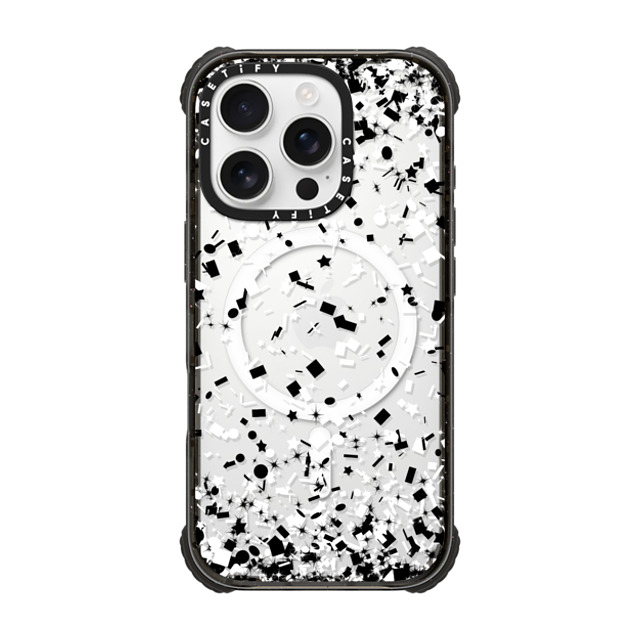 Organic Saturation x CASETiFY iPhone 16 Pro Case Black ウルトラ インパクトケース MagSafe 対応 Black and White Confetti Party Explosion Back to School Organic Saturation x CASETiFY iPhone 16 Pro Case Black ウルトラ インパクトケース MagSafe 対応 Black and White Confetti Party Explosion Back to School