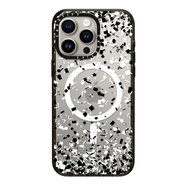 Organic Saturation x CASETiFY iPhone 15 Pro Max Case Black Impact Case MagSafe Compatible Black and White Confetti Party Explosion Back to School Organic Saturation x CASETiFY iPhone 15 Pro Max Case Black Impact Case MagSafe Compatible Black and White Confetti Party Explosion Back to School