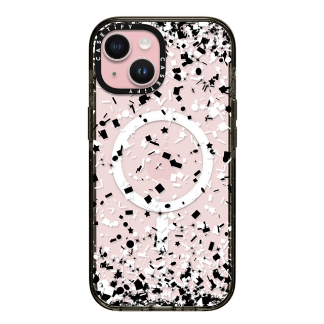 Organic Saturation x CASETiFY iPhone 15 Case Black Impact Case MagSafe Compatible Black and White Confetti Party Explosion Back to School Organic Saturation x CASETiFY iPhone 15 Case Black Impact Case MagSafe Compatible Black and White Confetti Party Explosion Back to School