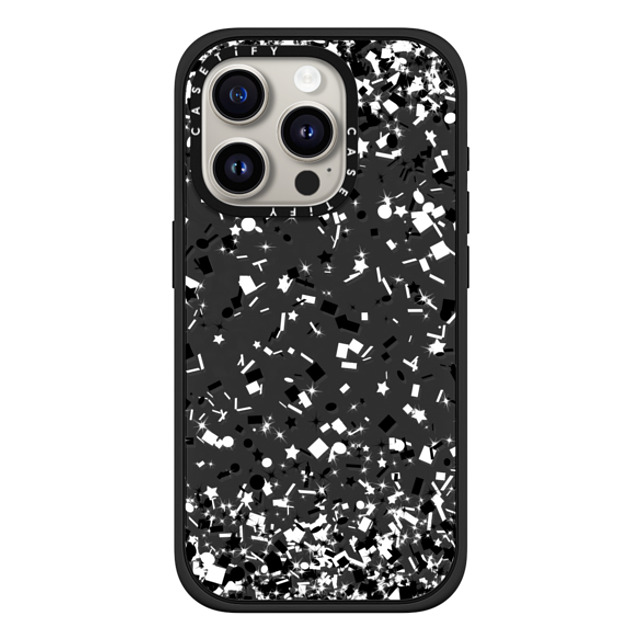 Organic Saturation x CASETiFY iPhone 15 Pro Case Matte Black Impact Case MagSafe Compatible Black and White Confetti Party Explosion Back to School Organic Saturation x CASETiFY iPhone 15 Pro Case Matte Black Impact Case MagSafe Compatible Black and White Confetti Party Explosion Back to School