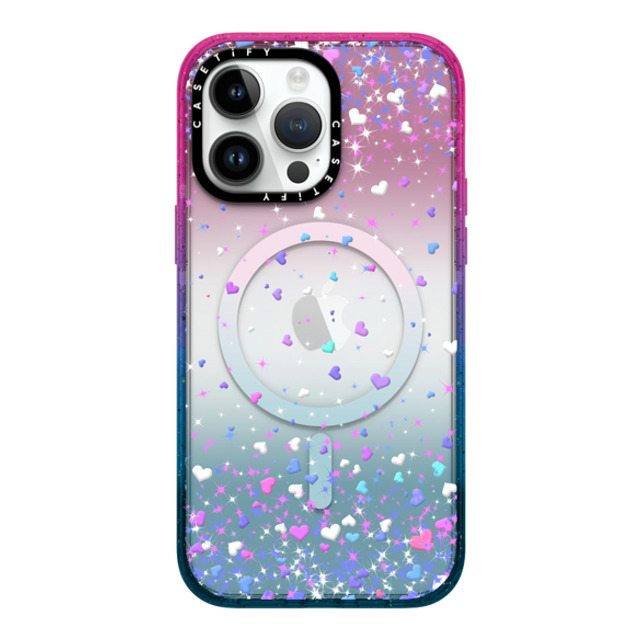 Organic Saturation x CASETiFY iPhone 14 Pro Max Case Cotton Candy Impact Case MagSafe Compatible Blue Purple Hearts Rain Transparent Back to School Organic Saturation x CASETiFY iPhone 14 Pro Max Case Cotton Candy Impact Case MagSafe Compatible Blue Purple Hearts Rain Transparent Back to School