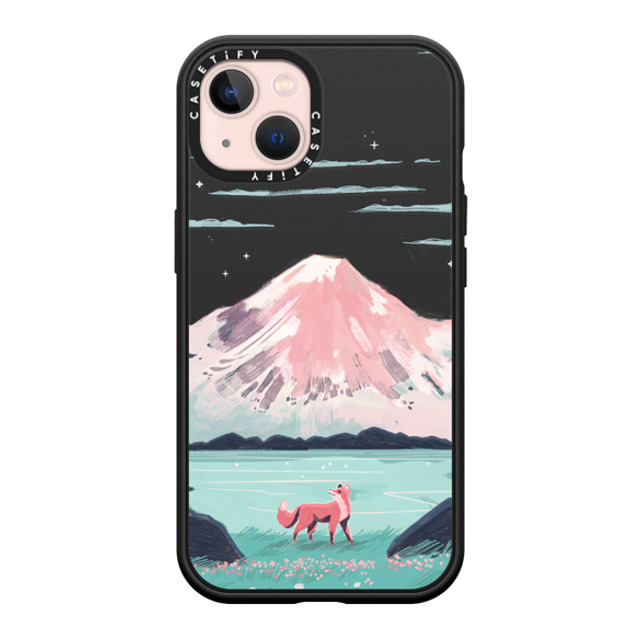 Papio Press x CASETiFY iPhone 13 ケース マットブラック インパクトケース MagSafe対応 Fox at Gran Paradiso by Papio Press