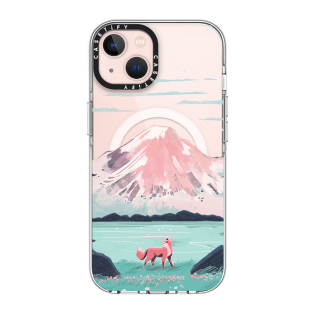 Papio Press x CASETiFY iPhone 13 ケース クリア クリア ケース MagSafe対応 Fox at Gran Paradiso by Papio Press