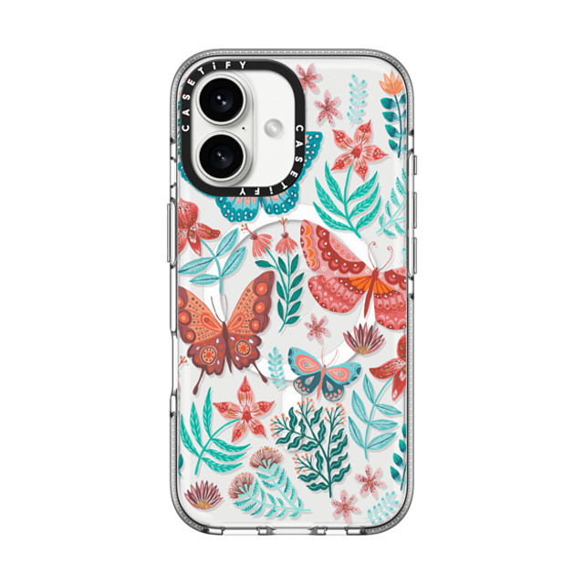 Papio Press x CASETiFY iPhone 16 ケース クリア クリア ケース MagSafe対応 Butterflies By Papio Press