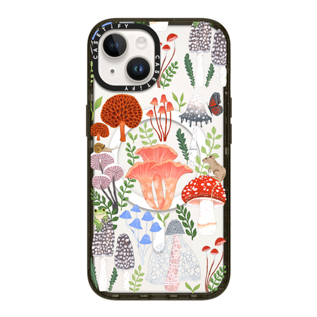 Papio Press x CASETiFY iPhone 14 ケース ブラック インパクトケース MagSafe対応 Mushrooms by Papio Press