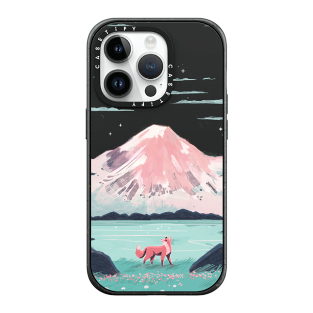 Papio Press x CASETiFY iPhone 14 Pro ケース マットブラック インパクトケース MagSafe対応 Fox at Gran Paradiso by Papio Press