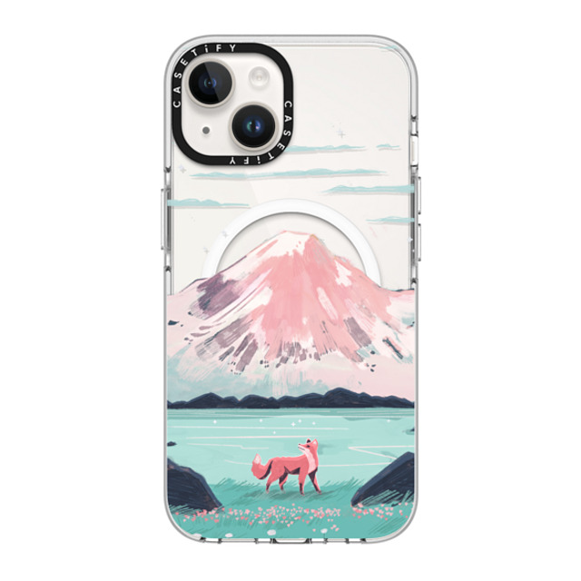 Papio Press x CASETiFY iPhone 14 ケース クリア クリア ケース MagSafe対応 Fox at Gran Paradiso by Papio Press