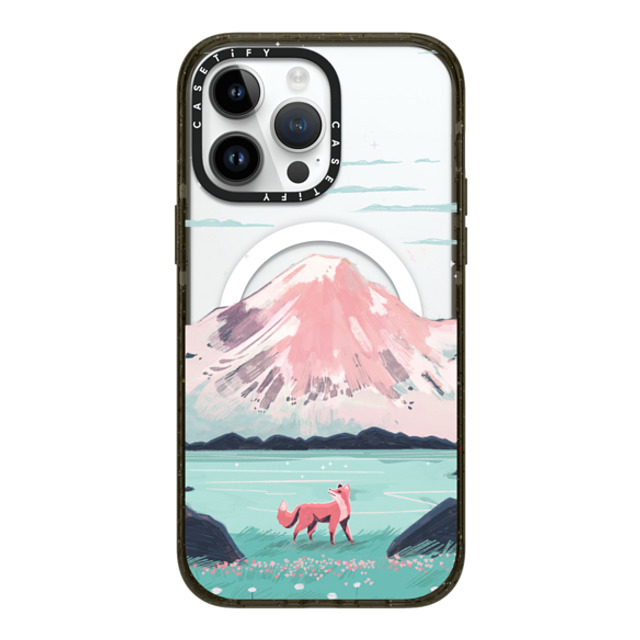 Papio Press x CASETiFY iPhone 14 Pro Max ケース ブラック インパクトケース MagSafe対応 Fox at Gran Paradiso by Papio Press