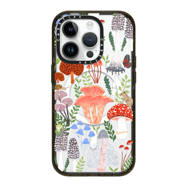 Papio Press x CASETiFY iPhone 14 Pro ケース ブラック インパクトケース MagSafe対応 Mushrooms by Papio Press