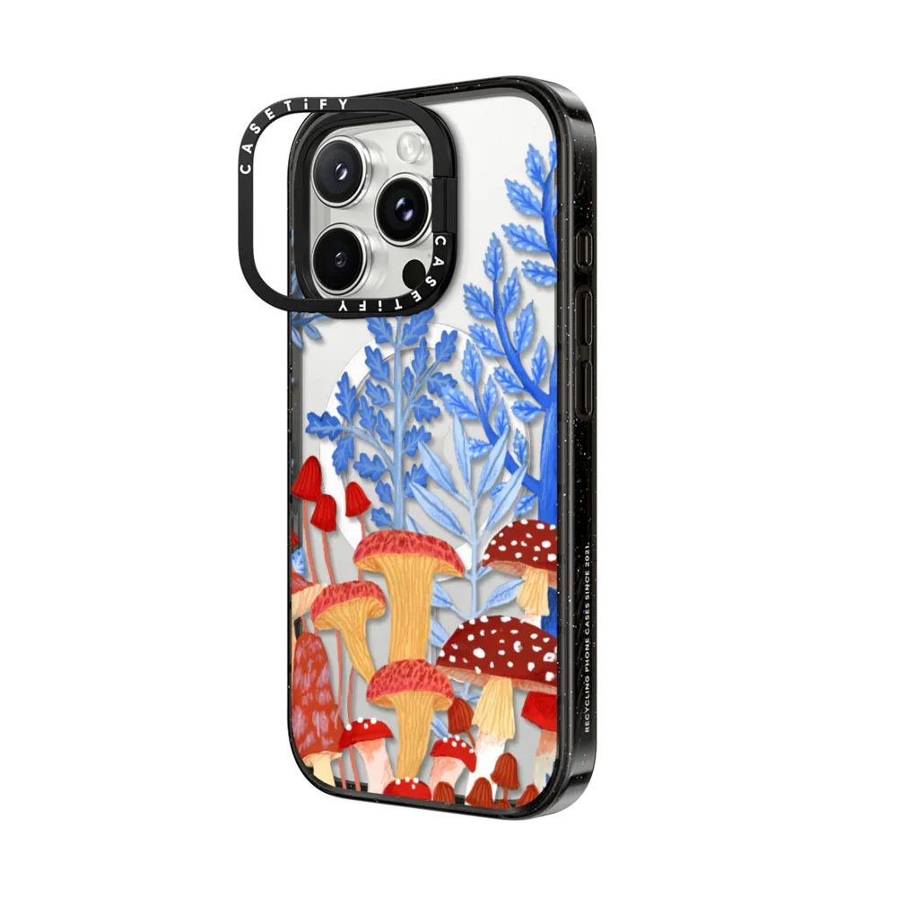 Impact Ring Stand iPhone 16 Pro Max Case MagSafe Compatible - Mushrooms by Papio Press