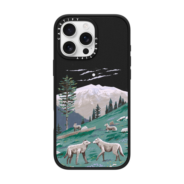 Papio Press x CASETiFY iPhone 16 Pro Max Case Matte Black Impact Case MagSafe Compatible Wolves at Mt. Olympus by Papio Press Father's Day Papio Press x CASETiFY iPhone 16 Pro Max Case Matte Black Impact Case MagSafe Compatible Wolves at Mt. Olympus by Papio Press Father's Day