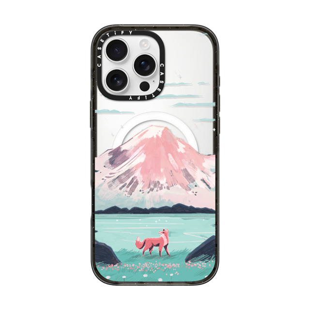 Papio Press x CASETiFY iPhone 16 Pro Max ケース ブラック インパクトケース MagSafe対応 Fox at Gran Paradiso by Papio Press