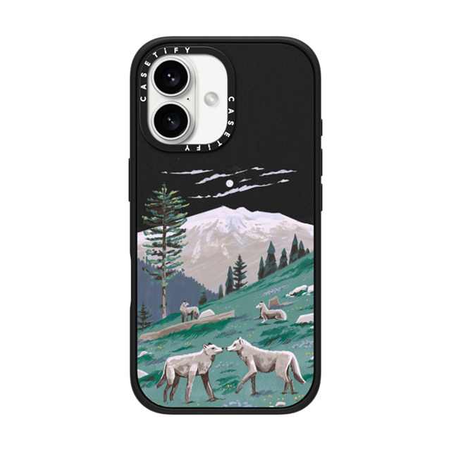 Papio Press x CASETiFY iPhone 16 Case Matte Black Impact Case MagSafe Compatible Wolves at Mt. Olympus by Papio Press Father's Day Papio Press x CASETiFY iPhone 16 Case Matte Black Impact Case MagSafe Compatible Wolves at Mt. Olympus by Papio Press Father's Day