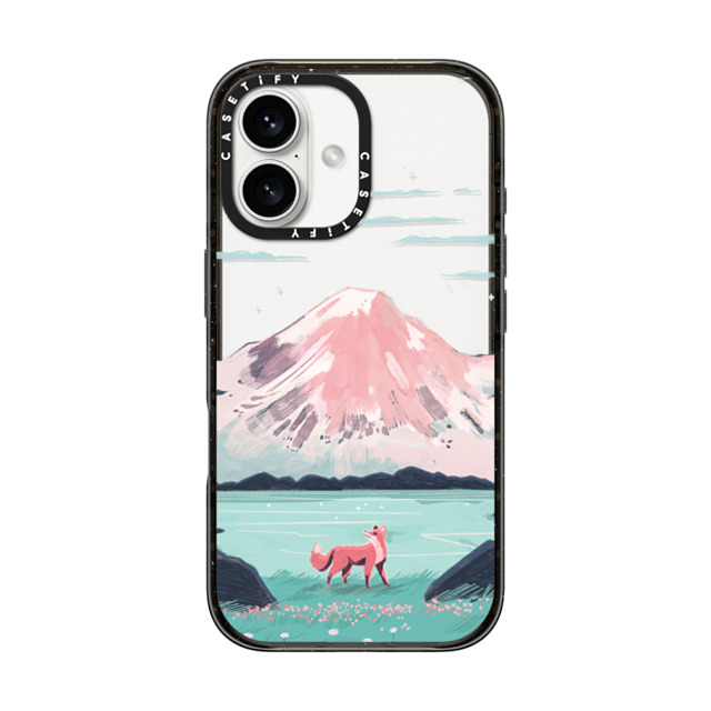 Papio Press x CASETiFY iPhone 16 ケース ブラック インパクトケース Fox at Gran Paradiso by Papio Press