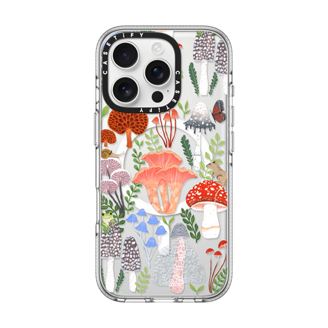 Papio Press x CASETiFY iPhone 16 Pro ケース クリア クリア ケース MagSafe対応 Mushrooms by Papio Press