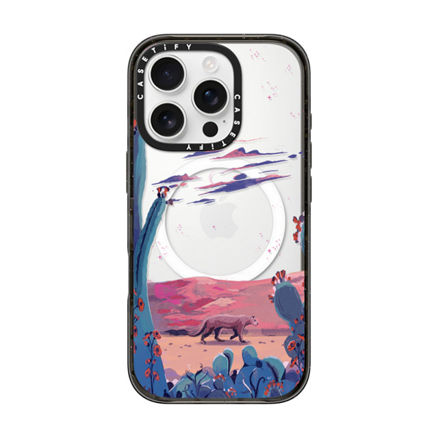 Papio Press x CASETiFY iPhone 16 Pro ケース ブラック インパクトケース MagSafe対応 Saguaro by Papio Press Father's Day Papio Press x CASETiFY iPhone 16 Pro ケース ブラック インパクトケース MagSafe対応 Saguaro by Papio Press Father's Day