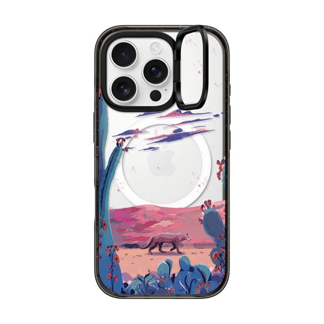 Papio Press x CASETiFY iPhone 16 Pro ケース ブラック インパクトリングスタンドケース MagSafe対応 Saguaro by Papio Press Father's Day Papio Press x CASETiFY iPhone 16 Pro ケース ブラック インパクトリングスタンドケース MagSafe対応 Saguaro by Papio Press Father's Day