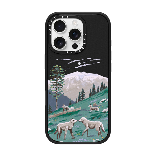 Papio Press x CASETiFY iPhone 16 Pro Case Matte Black Impact Case MagSafe Compatible Wolves at Mt. Olympus by Papio Press Father's Day Papio Press x CASETiFY iPhone 16 Pro Case Matte Black Impact Case MagSafe Compatible Wolves at Mt. Olympus by Papio Press Father's Day