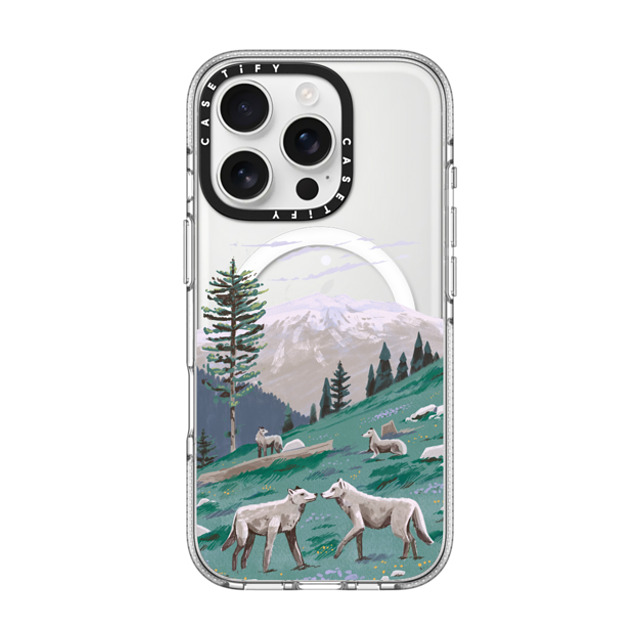 Papio Press x CASETiFY iPhone 16 Pro ケース クリア クリア ケース MagSafe対応 Wolves at Mt. Olympus by Papio Press Father's Day Papio Press x CASETiFY iPhone 16 Pro ケース クリア クリア ケース MagSafe対応 Wolves at Mt. Olympus by Papio Press Father's Day