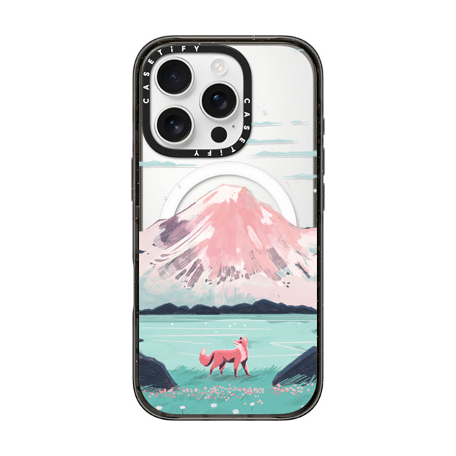 Papio Press x CASETiFY iPhone 16 Pro ケース ブラック インパクトケース MagSafe対応 Fox at Gran Paradiso by Papio Press