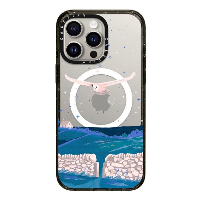Papio Press x CASETiFY iPhone 15 Pro Max Case Black Impact Case MagSafe Compatible Owl at Night by Papio Press Mother's Day Papio Press x CASETiFY iPhone 15 Pro Max Case Black Impact Case MagSafe Compatible Owl at Night by Papio Press Mother's Day