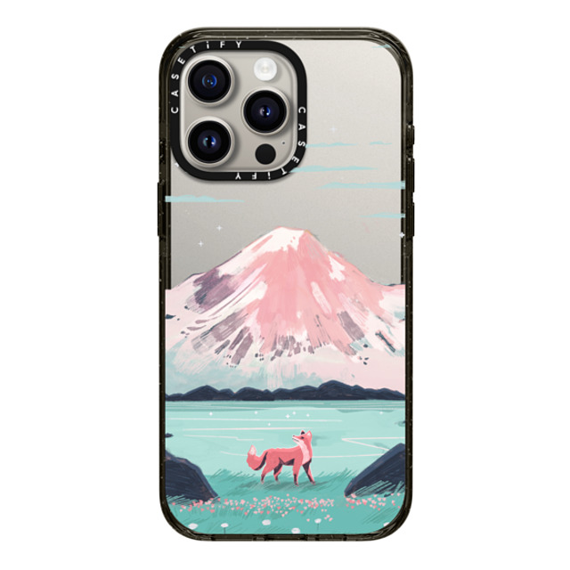 Papio Press x CASETiFY iPhone 15 Pro Max ケース ブラック インパクトケース Fox at Gran Paradiso by Papio Press