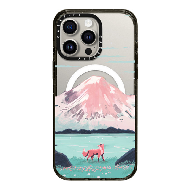 Papio Press x CASETiFY iPhone 15 Pro Max ケース ブラック インパクトケース MagSafe対応 Fox at Gran Paradiso by Papio Press