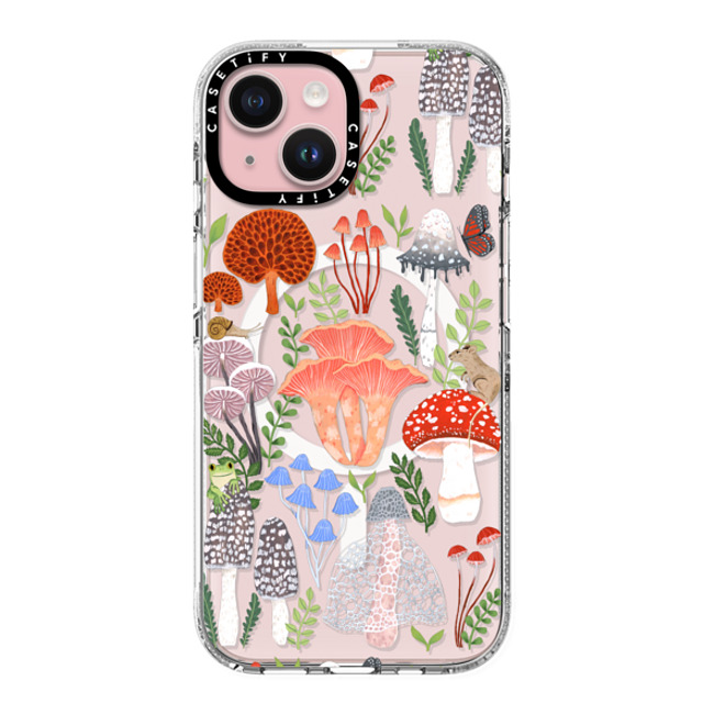 Papio Press x CASETiFY iPhone 15 ケース クリア クリア ケース MagSafe対応 Mushrooms by Papio Press