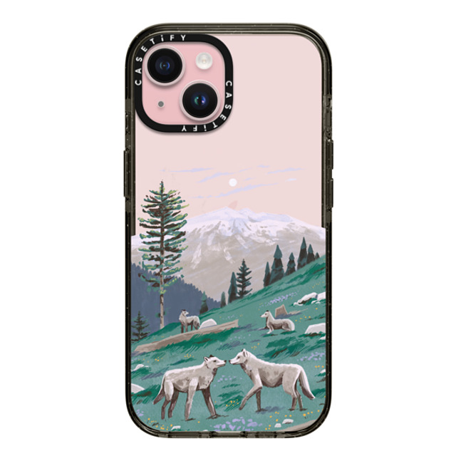 Papio Press x CASETiFY iPhone 15 ケース ブラック インパクトケース Wolves at Mt. Olympus by Papio Press Father's Day Papio Press x CASETiFY iPhone 15 ケース ブラック インパクトケース Wolves at Mt. Olympus by Papio Press Father's Day