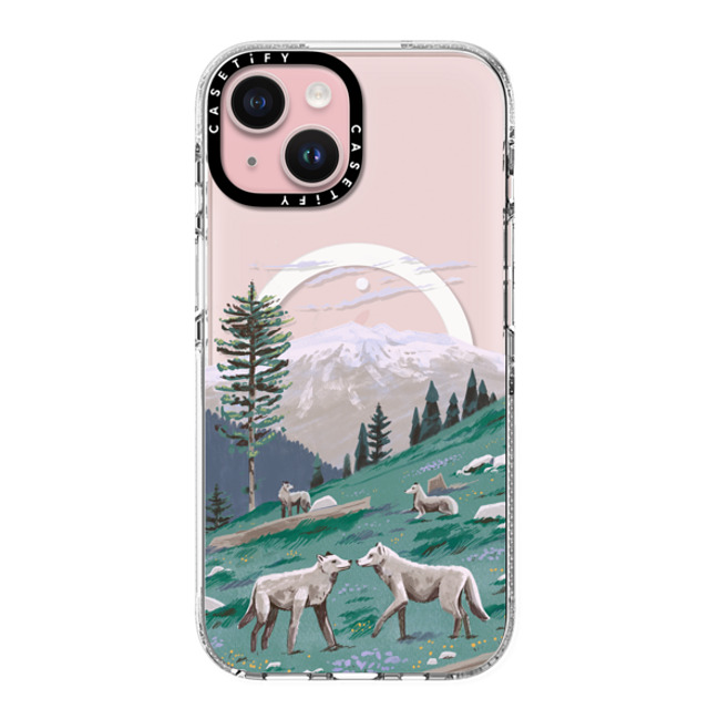 Papio Press x CASETiFY iPhone 15 ケース クリア クリア ケース MagSafe対応 Wolves at Mt. Olympus by Papio Press Father's Day Papio Press x CASETiFY iPhone 15 ケース クリア クリア ケース MagSafe対応 Wolves at Mt. Olympus by Papio Press Father's Day