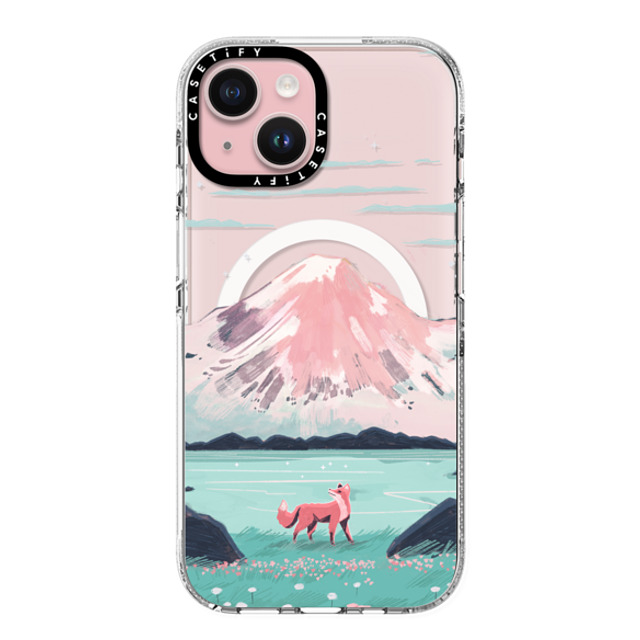 Papio Press x CASETiFY iPhone 15 ケース クリア クリア ケース MagSafe対応 Fox at Gran Paradiso by Papio Press