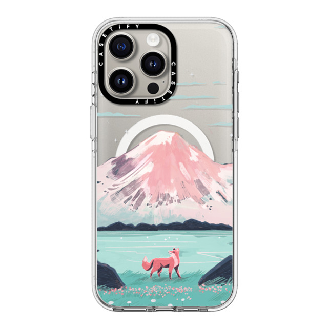 Papio Press x CASETiFY iPhone 15 Pro Max ケース クリア クリア ケース MagSafe対応 Fox at Gran Paradiso by Papio Press