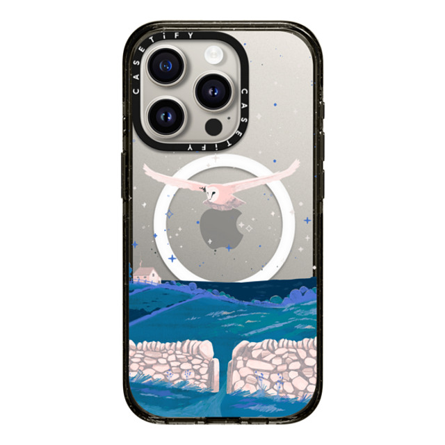 Papio Press x CASETiFY iPhone 15 Pro Case Black Impact Case MagSafe Compatible Owl at Night by Papio Press Mother's Day Papio Press x CASETiFY iPhone 15 Pro Case Black Impact Case MagSafe Compatible Owl at Night by Papio Press Mother's Day