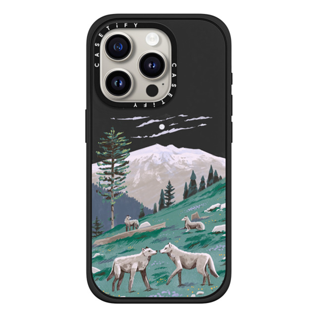 Papio Press x CASETiFY iPhone 15 Pro ケース マットブラック インパクトケース MagSafe対応 Wolves at Mt. Olympus by Papio Press Father's Day Papio Press x CASETiFY iPhone 15 Pro ケース マットブラック インパクトケース MagSafe対応 Wolves at Mt. Olympus by Papio Press Father's Day