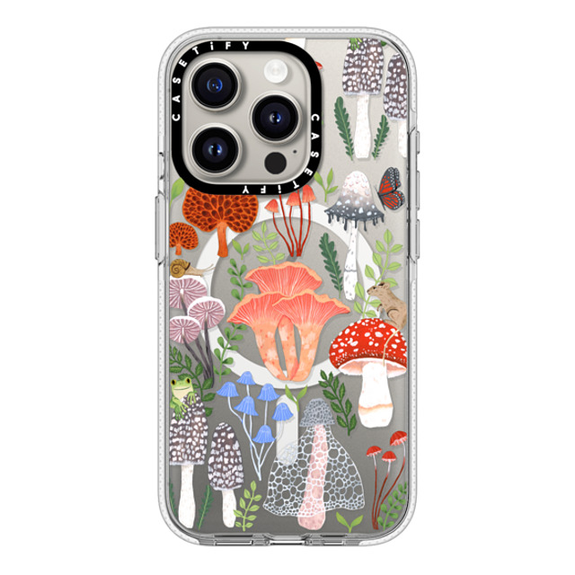 Papio Press x CASETiFY iPhone 15 Pro ケース クリア クリア ケース MagSafe対応 Mushrooms by Papio Press