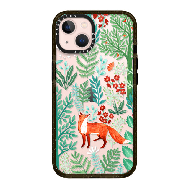 Papio Press x CASETiFY iPhone 13 ケース ブラック インパクトケース Fox in the Woods