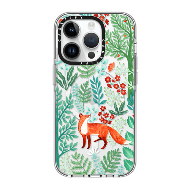 Papio Press x CASETiFY iPhone 14 Pro ケース クリア クリア ケース MagSafe対応 Fox in the Woods