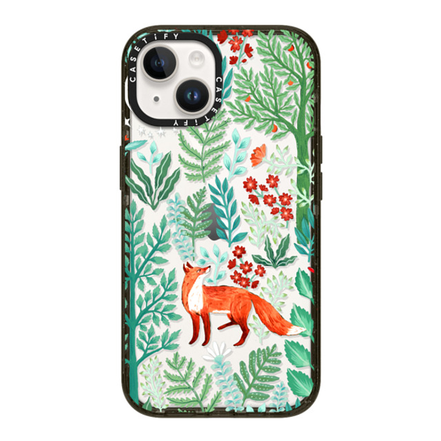 Papio Press x CASETiFY iPhone 14 ケース ブラック インパクトケース Fox in the Woods